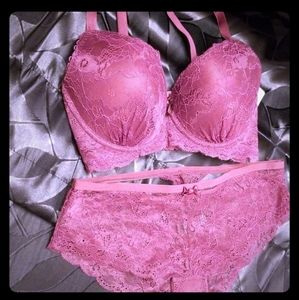 🛍️$36,4.99 Sale⛵🛍️ ELEGANT Mauve Bra/Panty set - 34C/Med 6 VALENTINE'S PERFECT